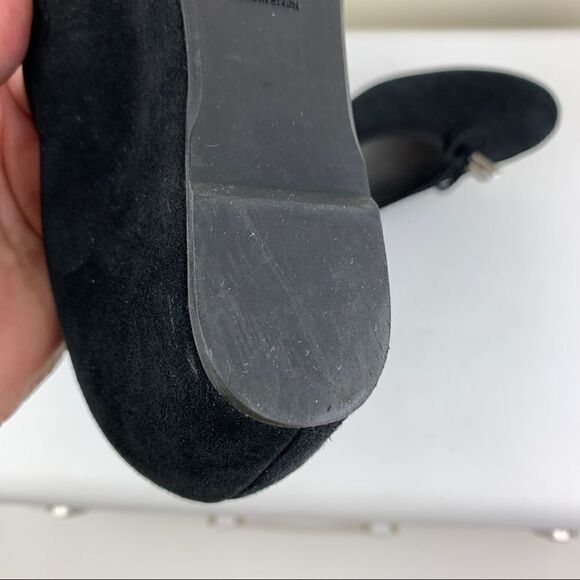 Stuart Weitzman Quilty Black Suede Wedge w/Bow 7.5 - Picture 13 of 14